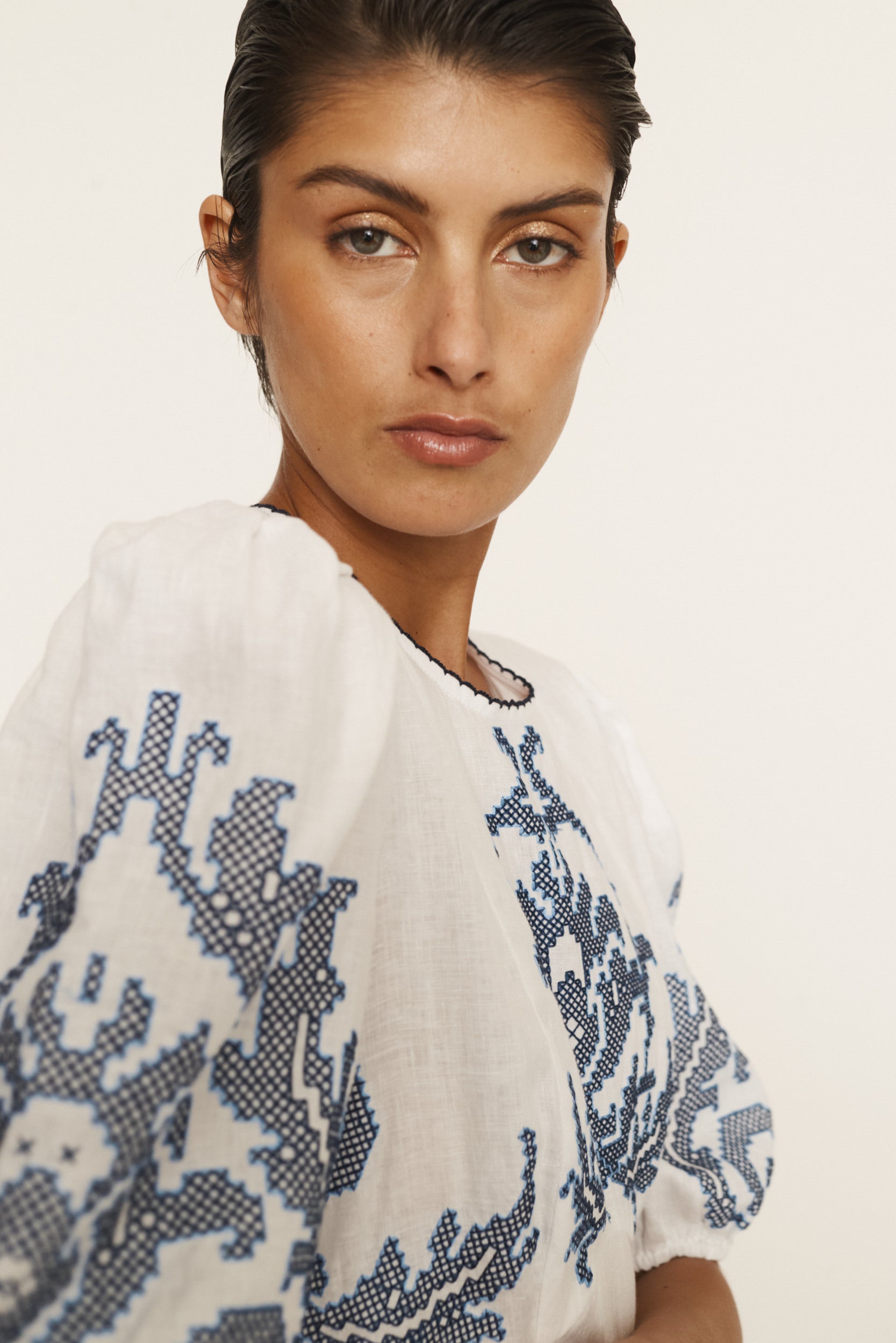 Hazel Embroidered Midi Dress Hazel Embroidered Midi Dress